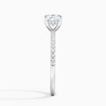 Perfect Fit Half Coverage Hidden Halo Diamond Ring (1/5 ct. tw.) Platinum Cushion Engagement Ring