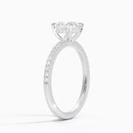 Perfect Fit Half Coverage Hidden Halo Diamond Ring (1/5 ct. tw.) Platinum Princess Engagement Ring