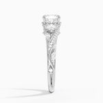 Begonia Vine Three Stone Diamond Ring (2/3 ct. tw.) Platinum Asscher Engagement Ring
