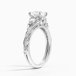 Begonia Vine Three Stone Diamond Ring (2/3 ct. tw.) Platinum Princess Engagement Ring