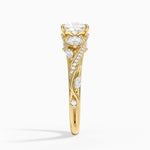 Begonia Vine Three Stone Diamond Ring (2/3 ct. tw.) Yellow Gold 18k Princess Engagement Ring