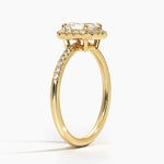 Cambria Halo Diamond Ring Yellow Gold 18k Asscher Engagement Ring