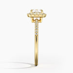 Cambria Halo Diamond Ring Yellow Gold 18k Cushion Engagement Ring