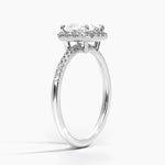 Cambria Halo Diamond Ring Platinum Princess Engagement Ring