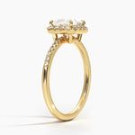 Cambria Halo Diamond Ring Yellow Gold 18k Princess Engagement Ring