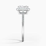 Cambria Halo Diamond Ring Platinum Radiant Engagement Ring