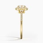 Cambria Halo Diamond Ring Yellow Gold 18k Round Engagement Ring