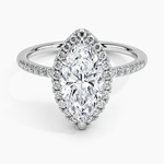 Cambria Halo Diamond Ring Platinum Marquise Engagement Ring