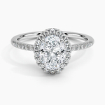 Cambria Halo Diamond Ring Platinum Oval Engagement Ring