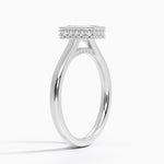 Luna Hidden Halo Diamond Ring Platinum Emerald Engagement Ring