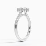 Luna Hidden Halo Diamond Ring Platinum Oval Engagement Ring