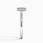 Luna Hidden Halo Diamond Ring Platinum Princess Engagement Ring