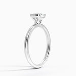 Annika Semi-Bezel Solitaire Ring Platinum Cushion Engagement Ring