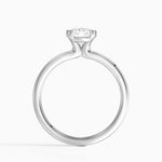 Annika Semi-Bezel Solitaire Ring Platinum Cushion Engagement Ring