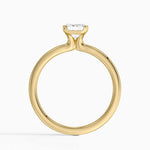 Annika Semi-Bezel Solitaire Ring Yellow Gold 18k Emerald Engagement Ring