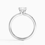 Annika Semi-Bezel Solitaire Ring Platinum Radiant Engagement Ring