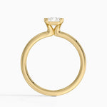 Annika Semi-Bezel Solitaire Ring Yellow Gold 18k Radiant Engagement Ring