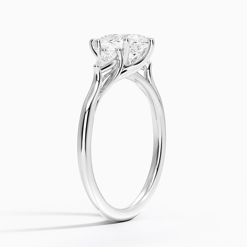 Delilah Three Stone Pear Diamond Ring (1/5 ct. tw.) Platinum Pear Engagement Ring