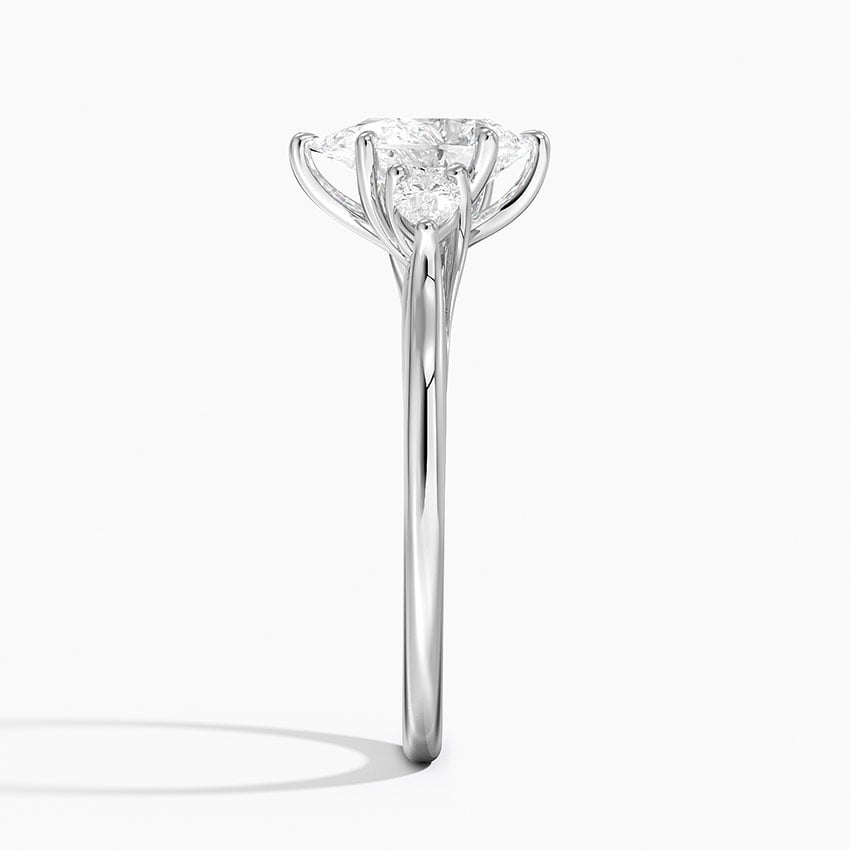 Delilah Three Stone Pear Diamond Ring (1/5 ct. tw.) Platinum Pear Engagement Ring