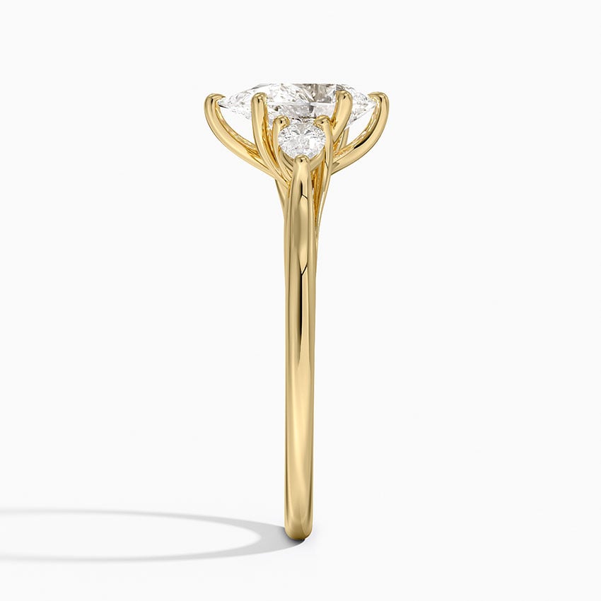 Delilah Three Stone Pear Diamond Ring (1/5 ct. tw.) Yellow Gold 18k Pear Engagement Ring
