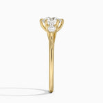 Delilah Three Stone Pear Diamond Ring (1/5 ct. tw.) Yellow Gold 18k Round Engagement Ring