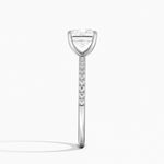 Perfect Fit Half Coverage Diamond Ring Platinum Princess Engagement Ring