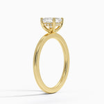 Sydney Perfect Fit Hidden Halo Diamond Ring Yellow Gold 18k Asscher Engagement Ring