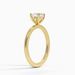 Sydney Perfect Fit Hidden Halo Diamond Ring Yellow Gold 18k Cushion Engagement Ring