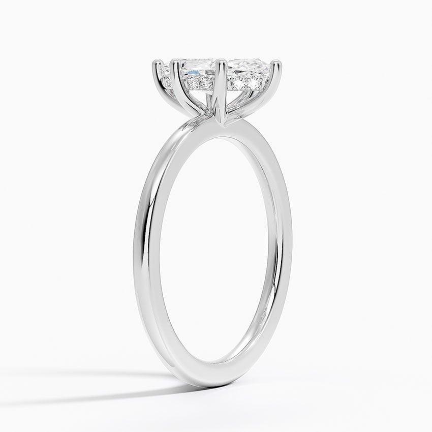 Sydney Perfect Fit Hidden Halo Diamond Ring Platinum Marquise Engagement Ring