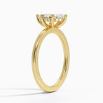 Sydney Perfect Fit Hidden Halo Diamond Ring Yellow Gold 18k Marquise Engagement Ring