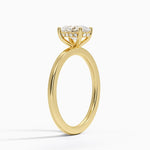 Sydney Perfect Fit Hidden Halo Diamond Ring Yellow Gold 18k Oval Engagement Ring