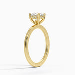 Sydney Perfect Fit Hidden Halo Diamond Ring Yellow Gold 18k Round Engagement Ring