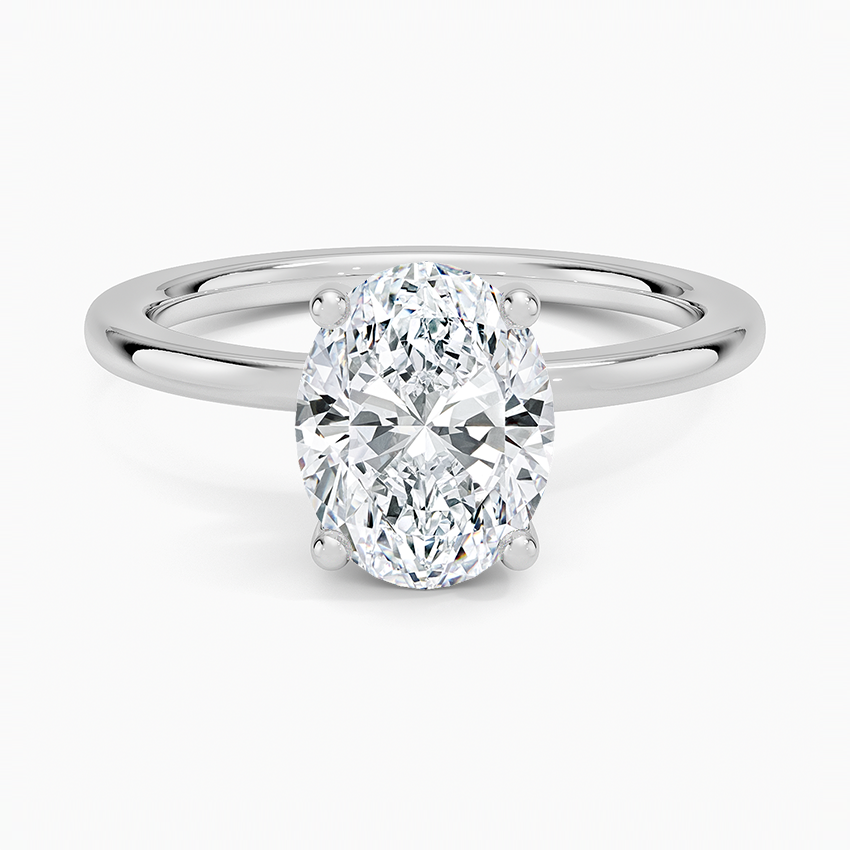 Sydney Perfect Fit Hidden Halo Diamond Ring Platinum Oval Engagement Ring