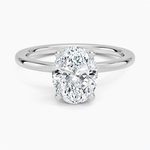Sydney Perfect Fit Hidden Halo Diamond Ring Platinum Oval Engagement Ring