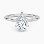 Sydney Perfect Fit Hidden Halo Diamond Ring Platinum Pear Engagement Ring