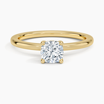 Sydney Perfect Fit Hidden Halo Diamond Ring Yellow Gold 18k Cushion Engagement Ring
