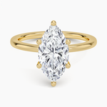 Sydney Perfect Fit Hidden Halo Diamond Ring Yellow Gold 18k Marquise Engagement Ring