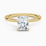 Sydney Perfect Fit Hidden Halo Diamond Ring Yellow Gold 18k Radiant Engagement Ring