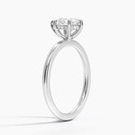 Audrey Perfect Fit Hidden Halo 1.4mm Diamond Ring Platinum Pear Engagement Ring
