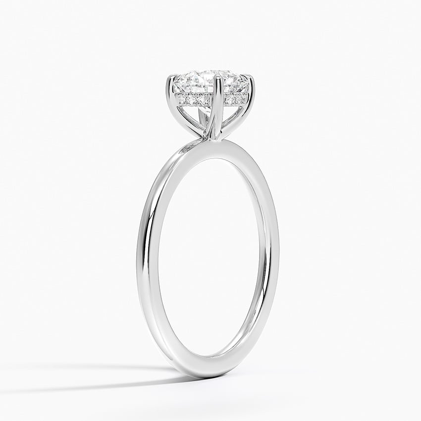 Audrey Perfect Fit Hidden Halo 1.4mm Diamond Ring Platinum Round Engagement Ring