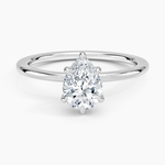 Audrey Perfect Fit Hidden Halo 1.4mm Diamond Ring Platinum Pear Engagement Ring