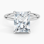 Audrey Perfect Fit Hidden Halo 1.4mm Diamond Ring Platinum Radiant Engagement Ring