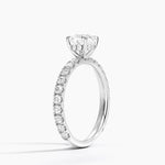 Grand Perfect Fit Three-Quarter Diamond Ring Platinum Cushion Engagement Ring