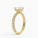 Grand Perfect Fit Three-Quarter Diamond Ring Yellow Gold 18k Emerald Engagement Ring