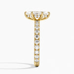 Grand Perfect Fit Three-Quarter Diamond Ring Yellow Gold 18k Marquise Engagement Ring