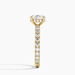 Grand Perfect Fit Three-Quarter Diamond Ring Yellow Gold 18k Oval Engagement Ring