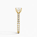 Grand Perfect Fit Three-Quarter Diamond Ring Yellow Gold 18k Princess Engagement Ring