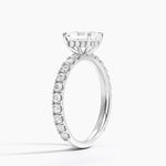 Grand Perfect Fit Three-Quarter Diamond Ring Platinum Radiant Engagement Ring