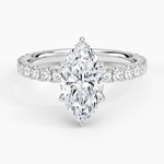 Grand Perfect Fit Three-Quarter Diamond Ring Platinum Marquise Engagement Ring