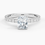Grand Perfect Fit Three-Quarter Diamond Ring Platinum Radiant Engagement Ring
